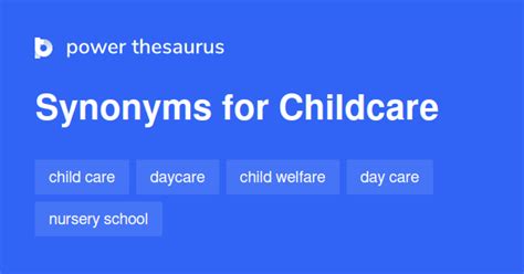 childcare synonym|another word for child care.